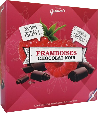 Craquants framboises chocolat noir