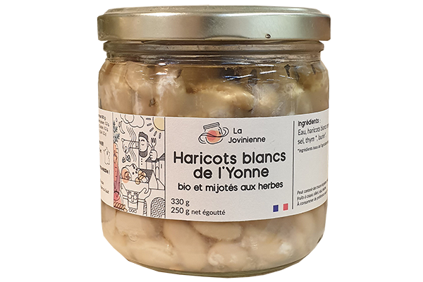 Haricots blancs bio de l'Yonne mijotés aux herbes - La Jovinienne