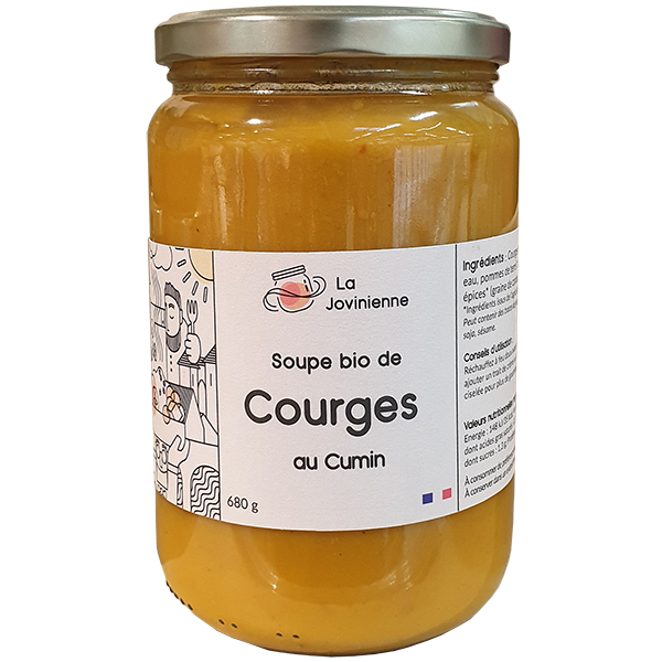 Soupe Bio de courges au cumin - La Jovinienne